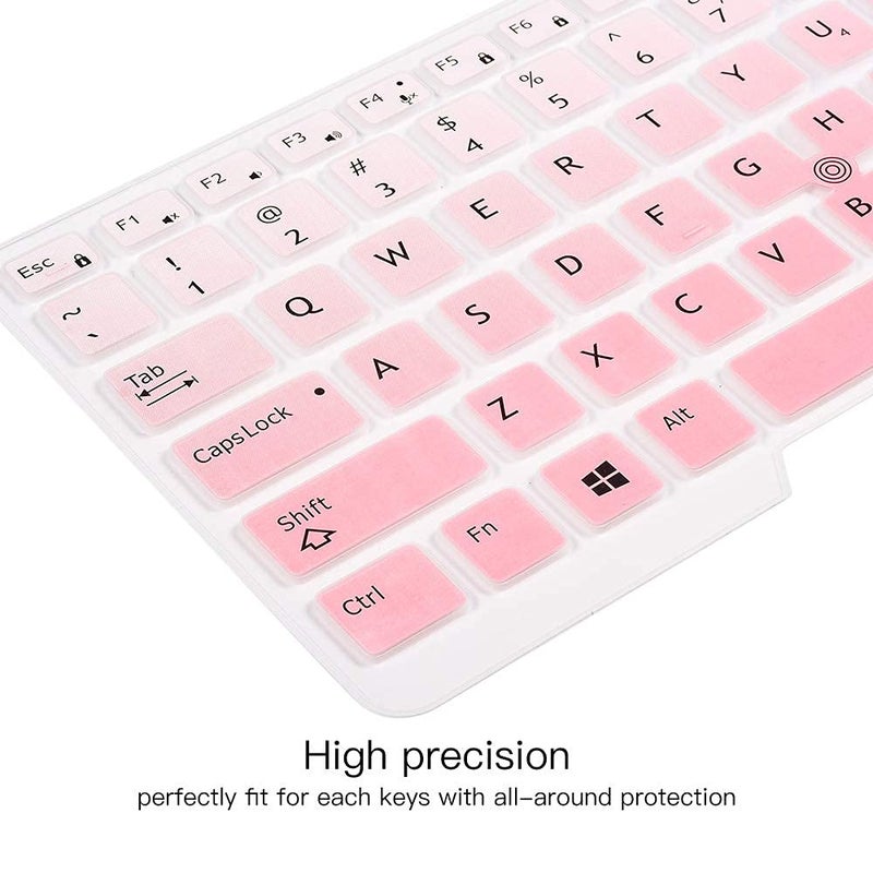 imComor Keyboard Cover Skin for Dell Latitude 5480 5490 7490, Dell 3340 E3340 E7450 E7470 E5450 E5470 E5491 E7480 Laptop Silicone Keyboard Cover Keyboard Protector, Ombre Pink (US Layout, with Pointing) - Image 3